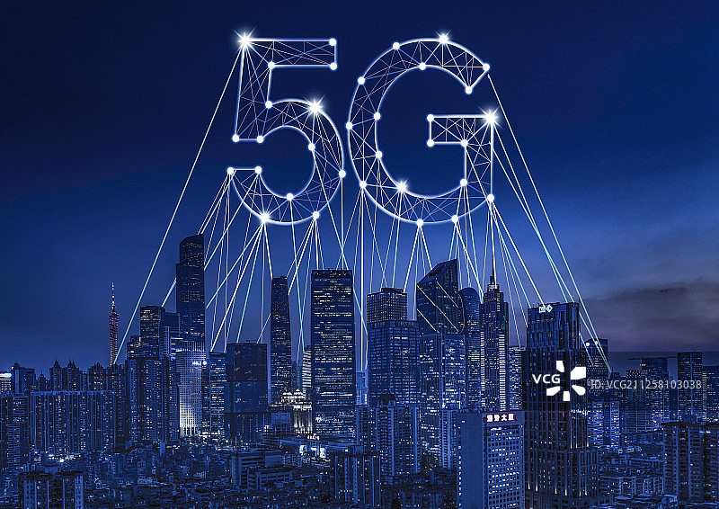城市5g通讯概念图片素材