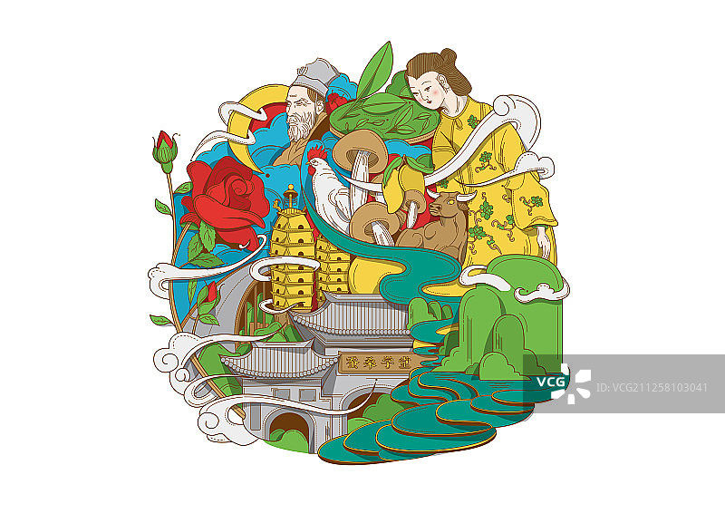 国潮包装插画 农业图片素材