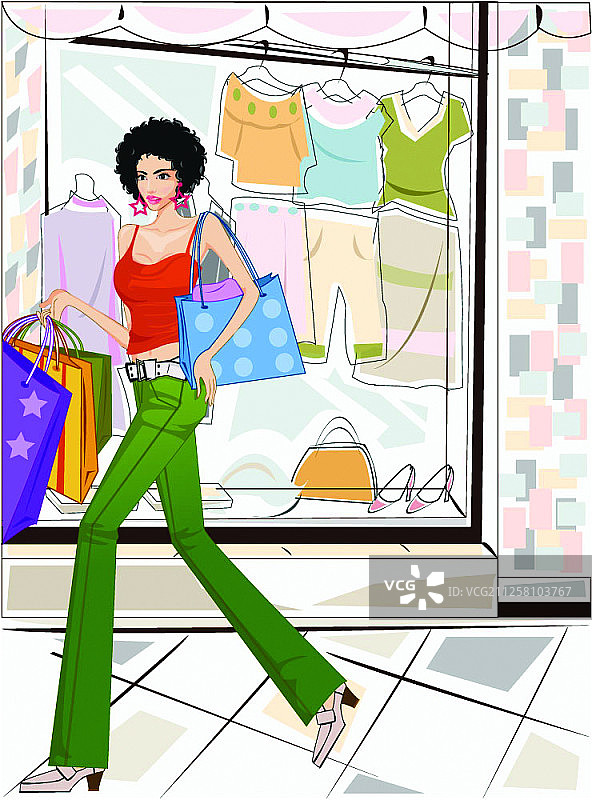 购物概念矢量图图片素材