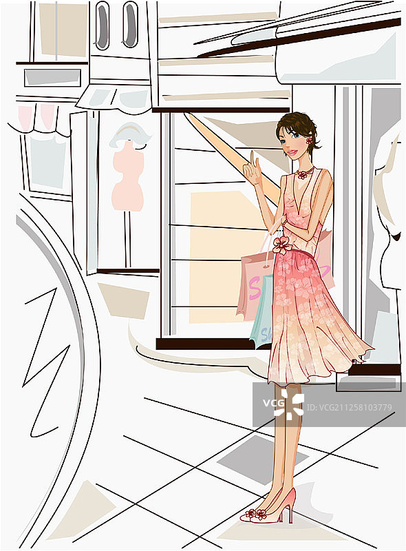 购物概念矢量图图片素材