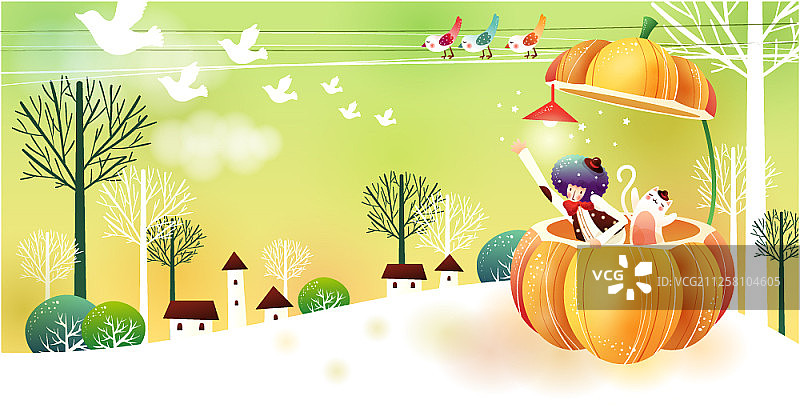 梦幻的插图图片素材