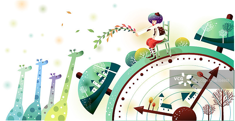 梦幻的插图图片素材