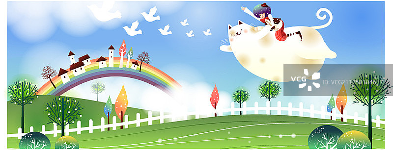 梦幻的插图图片素材