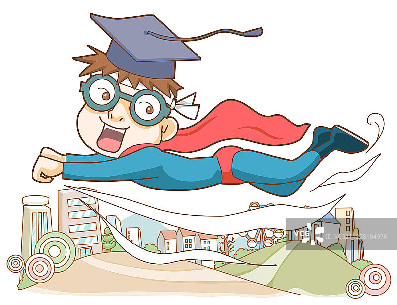 毕业概念矢量插画图片素材