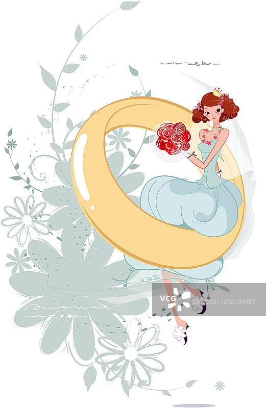 婚礼概念矢量插画图片素材