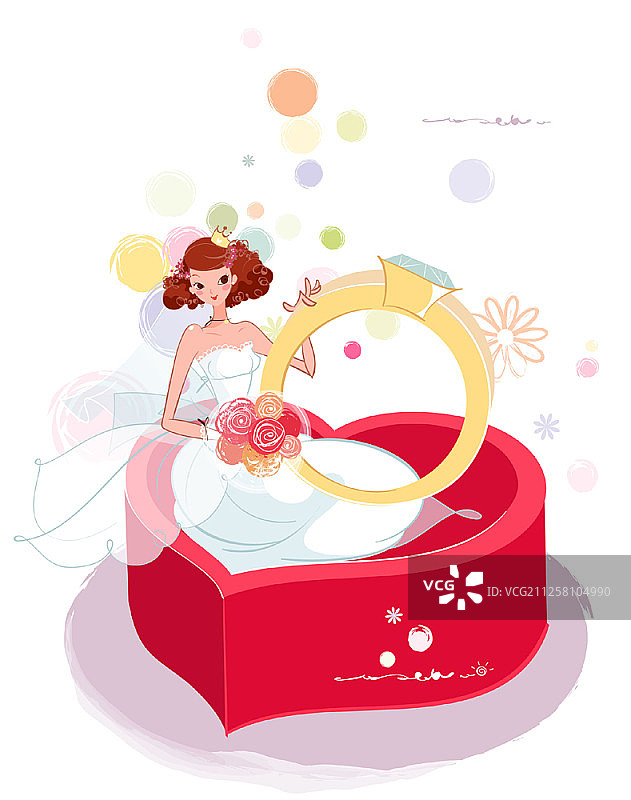 婚礼概念矢量插画图片素材