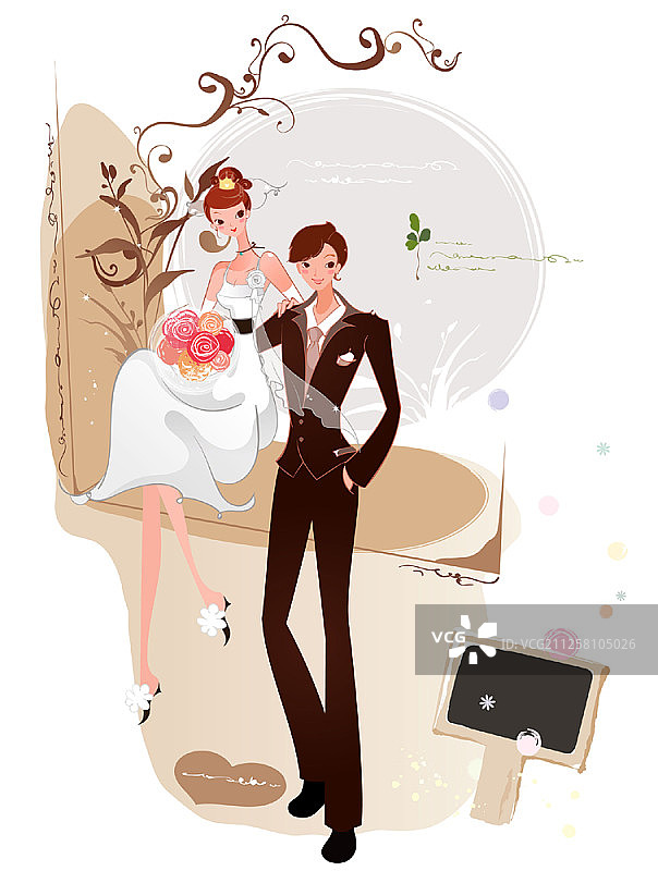 婚礼概念矢量插画图片素材