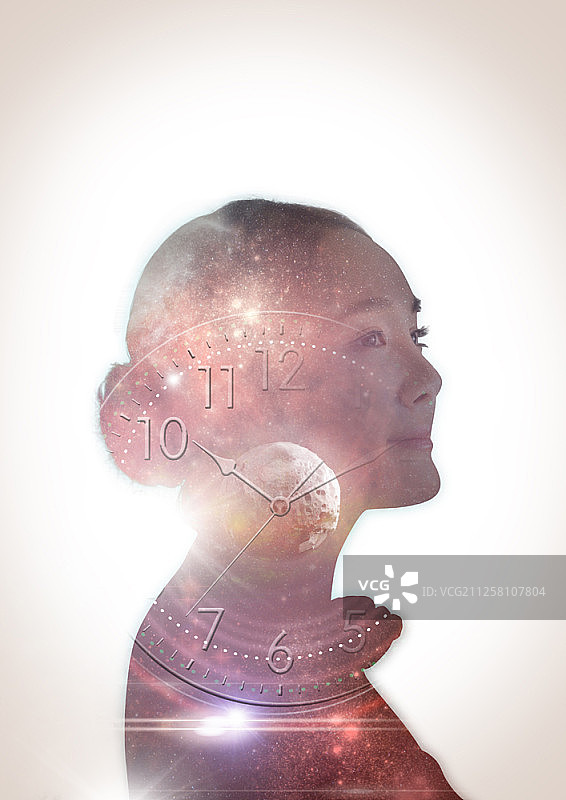 多重曝光数字合成图像图片素材