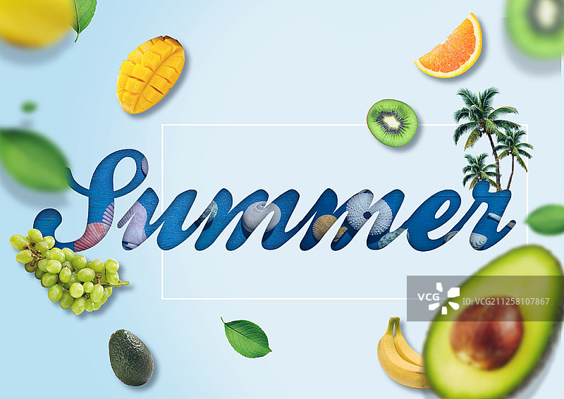 夏季主题数字合成图像图片素材