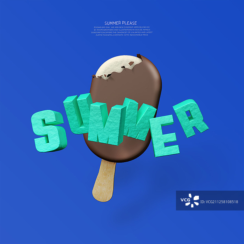 3D夏季主题物体插画图片素材