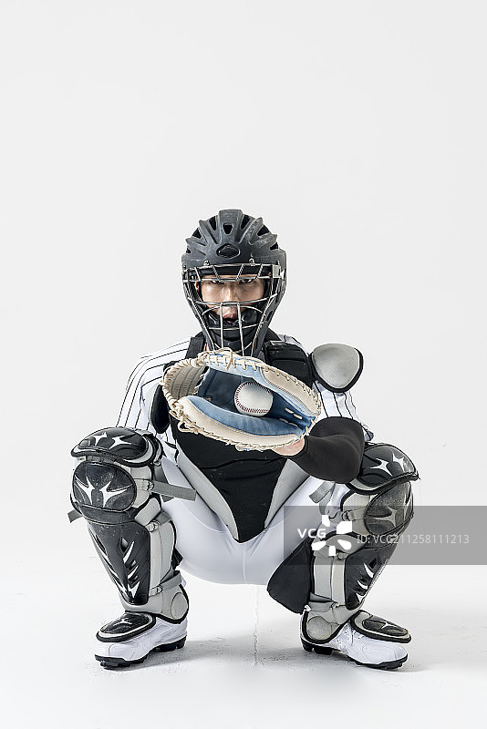 棒球捕手比赛瞬间摄影图片素材