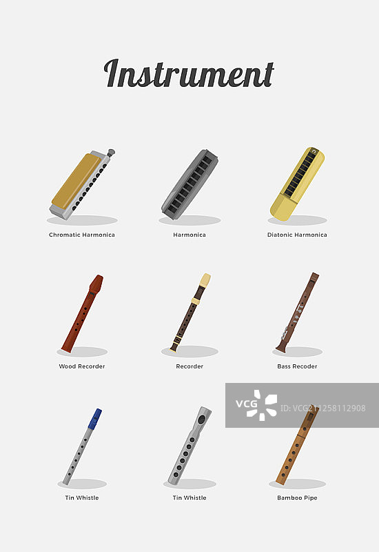 乐器概念图标集图片素材