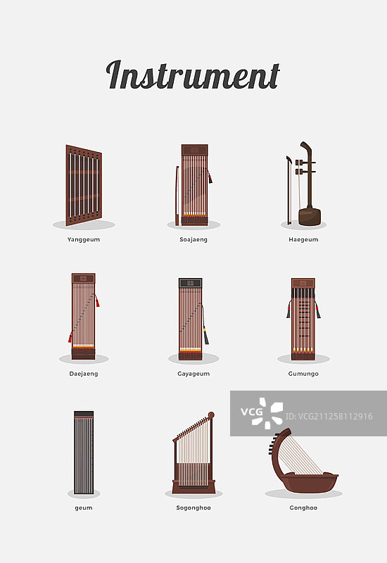 乐器概念图标集图片素材