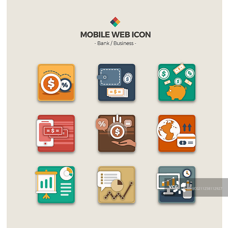 移动网络图标集图片素材