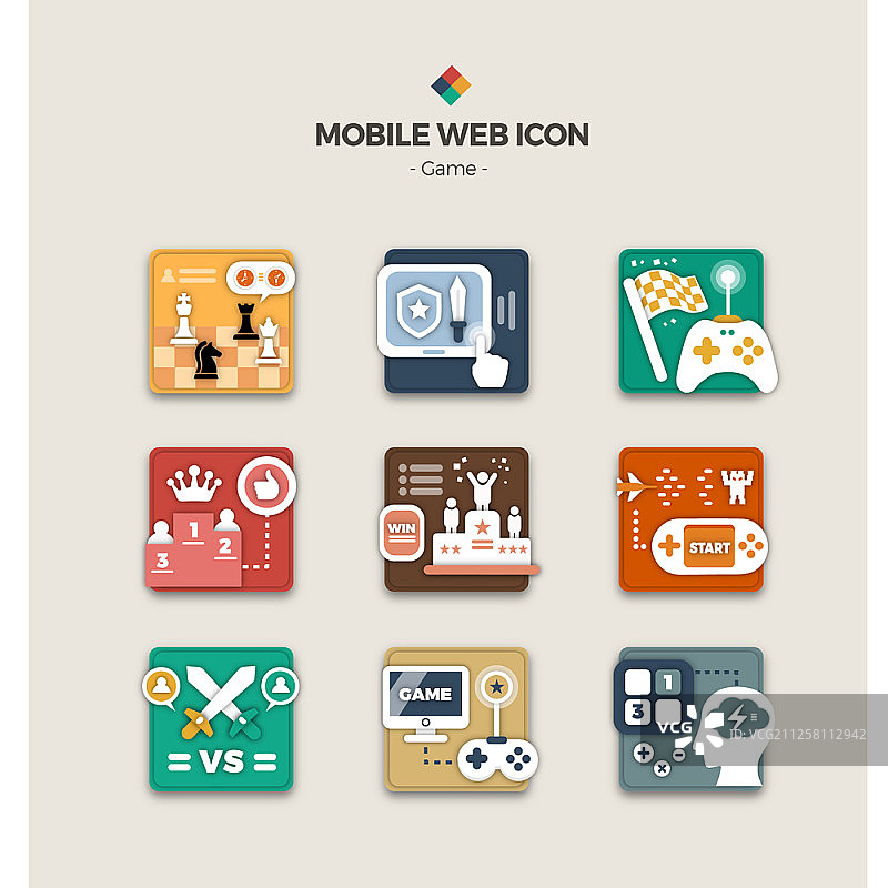 移动网络图标集图片素材