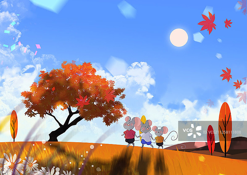 老鼠角色插画图片素材