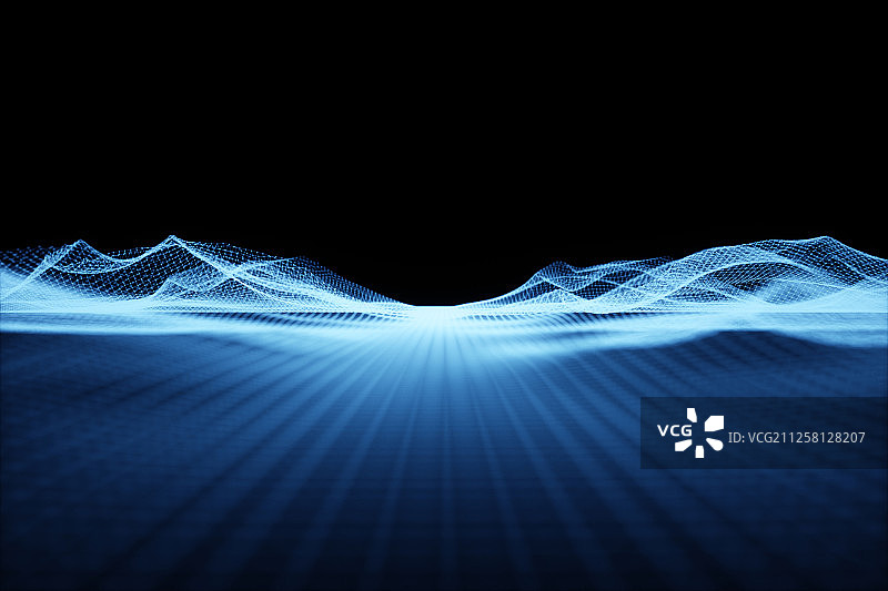 3D山峰玄幻抽象科技背景图片素材