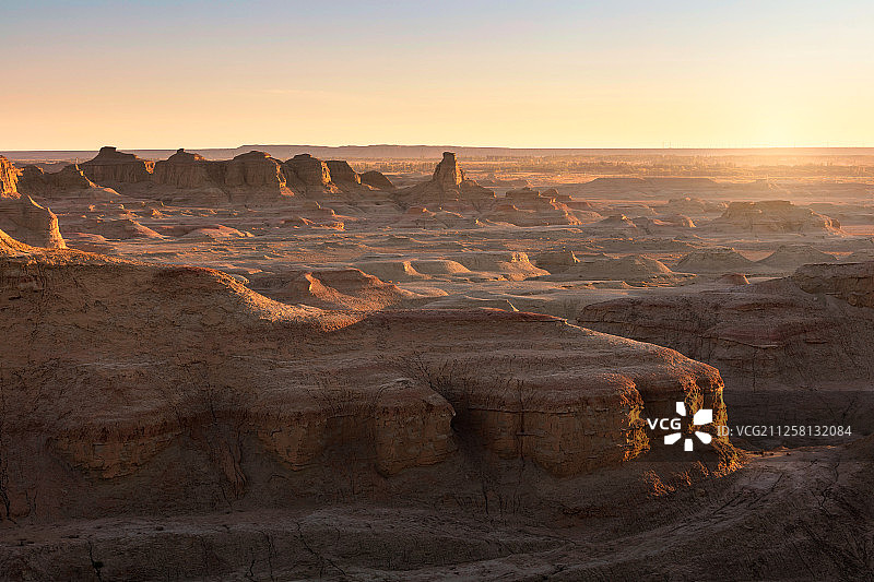 大漠霞光图片素材