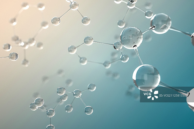 3D抽象分子DNA图片素材