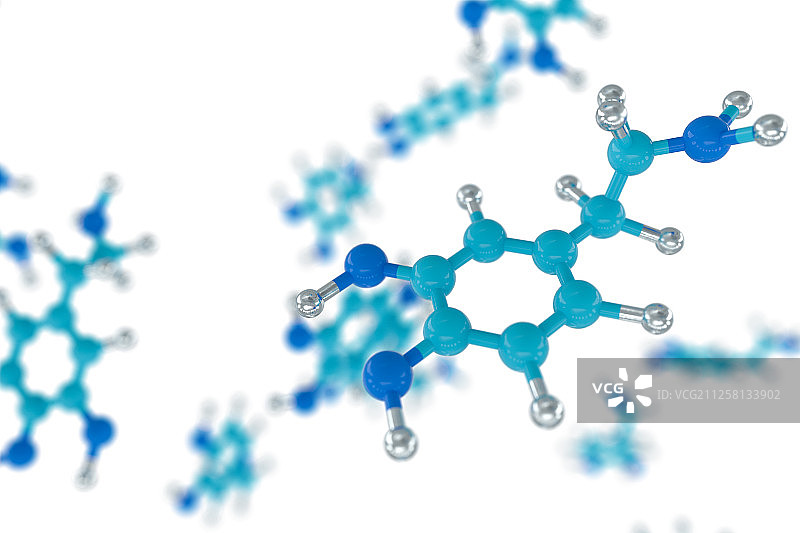 3D抽象分子DNA图片素材
