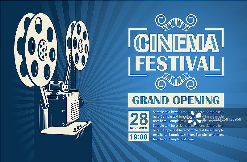 电影放映机海报图片素材