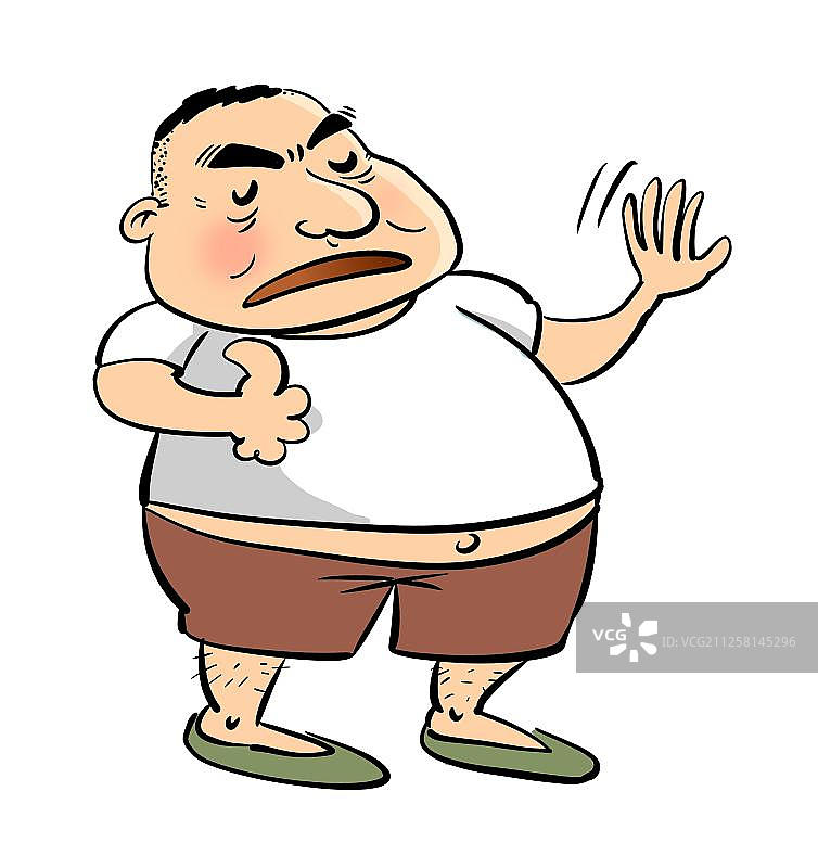 大腹便便的中年男子图片素材