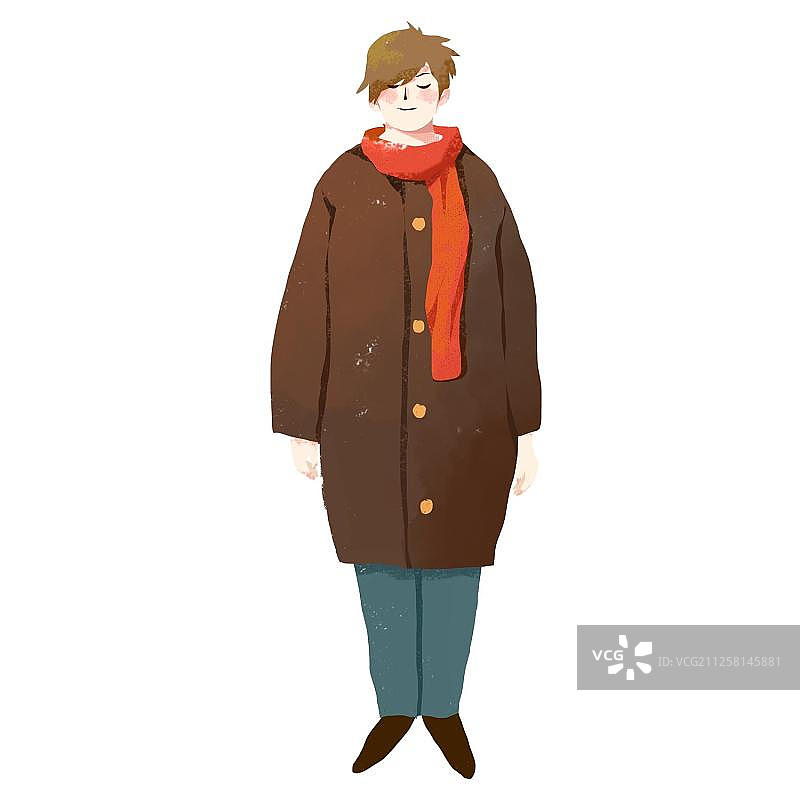 秋天的男孩图片素材