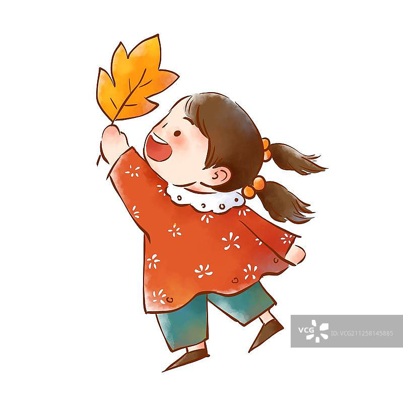 秋天的人物元素图片素材