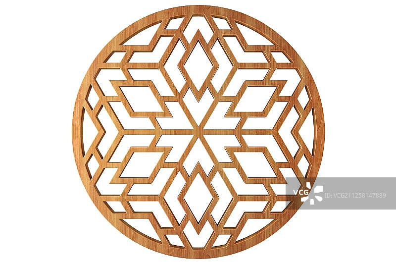 复古木纹窗花图片素材