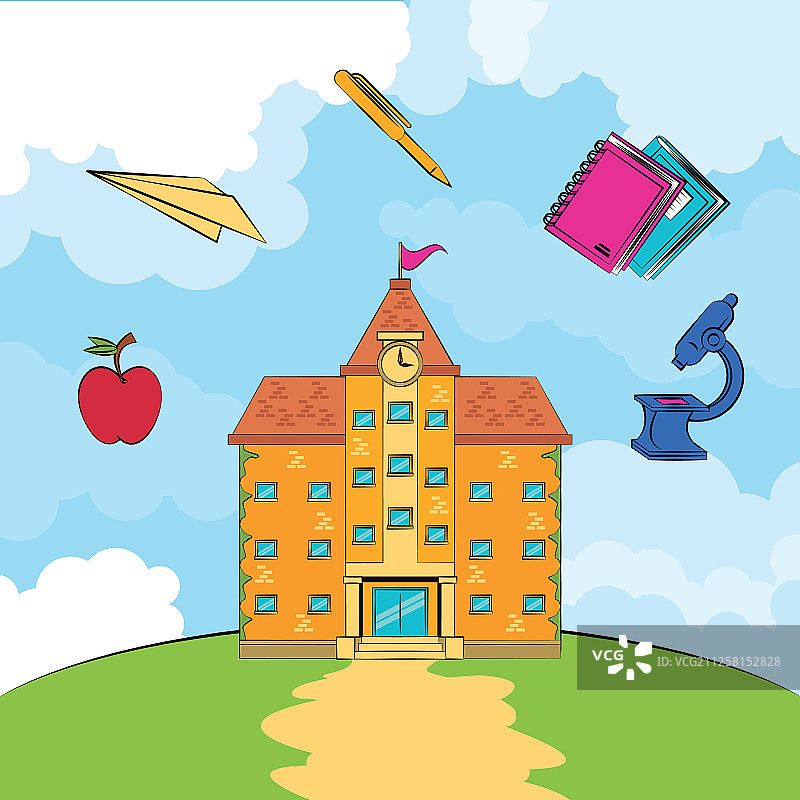 卡通学校用品图片素材