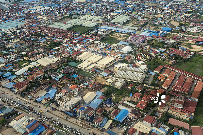 航拍柬埔寨金边图片素材