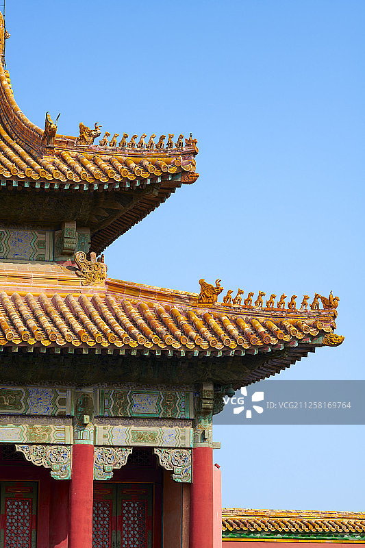 北京故宫古代建筑艺术特写图片素材
