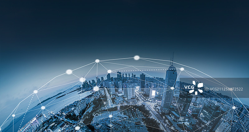 科技线条城市图片素材