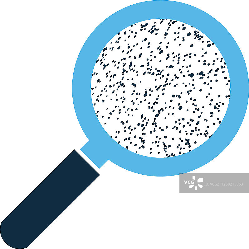 放大镜下的微生物图标细线图片素材