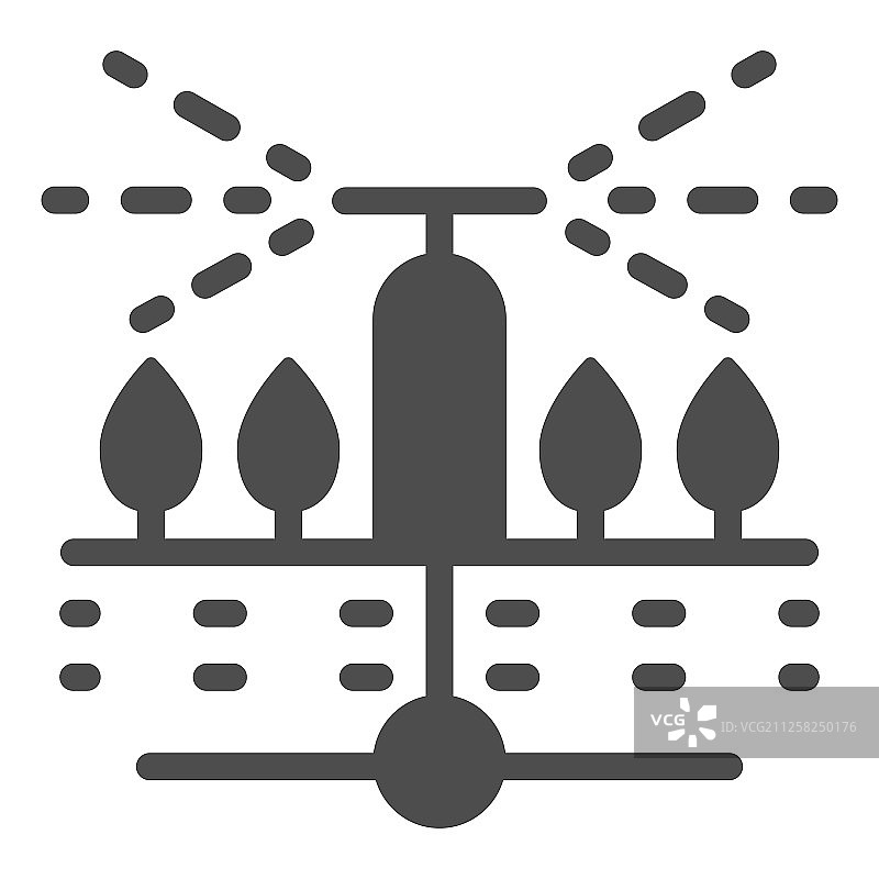 浇水土壤实体图标（庭院喷洒）图片素材