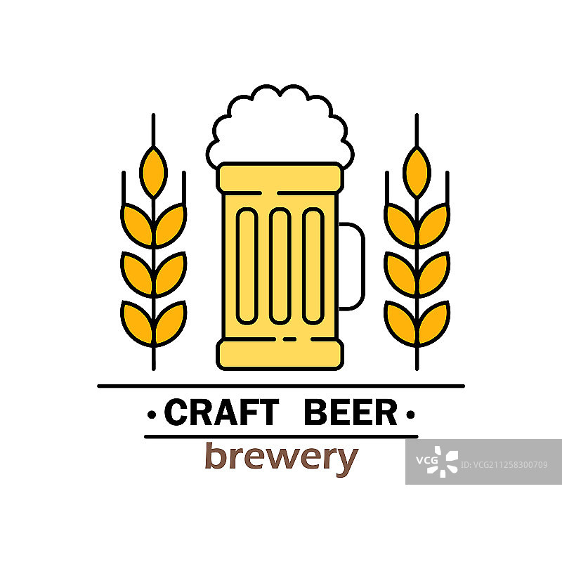 美味泡沫啤酒标签图片素材