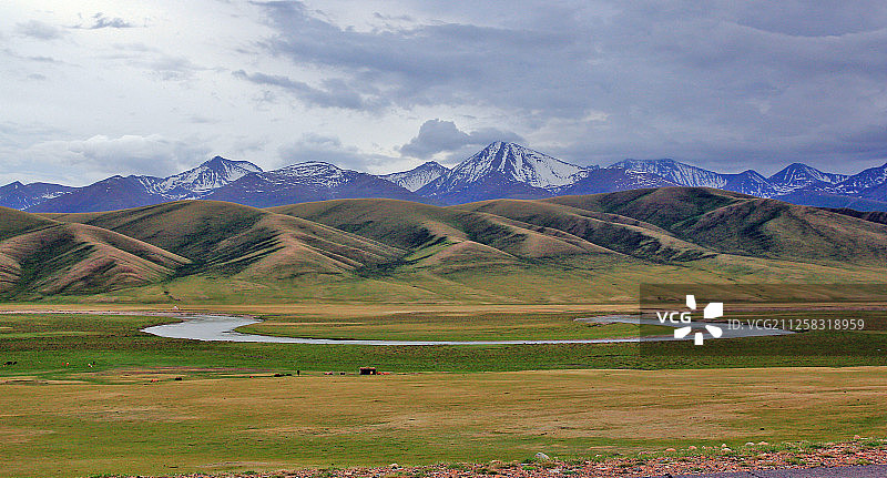 中国,新疆维吾尔自治区,巴州,静县,巴音布鲁克草原图片素材
