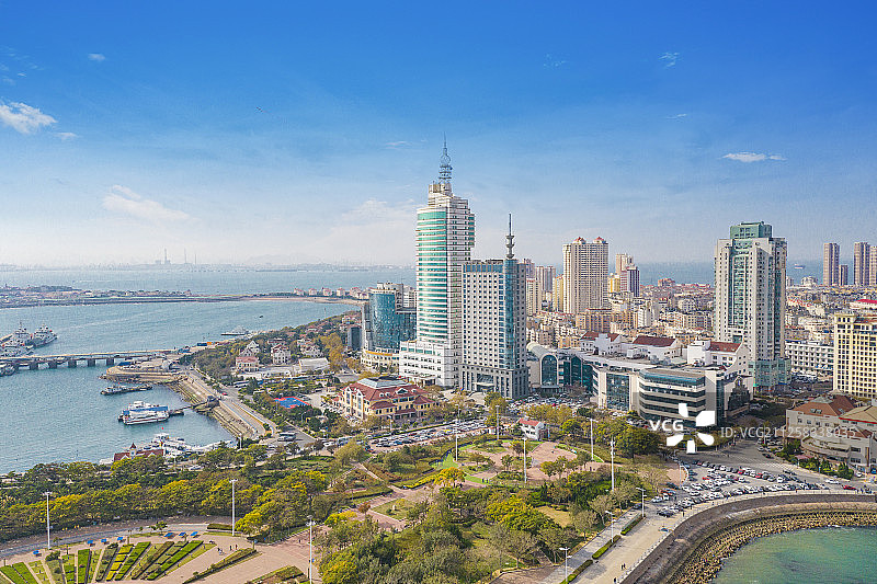 航拍青岛市南区团岛图片素材