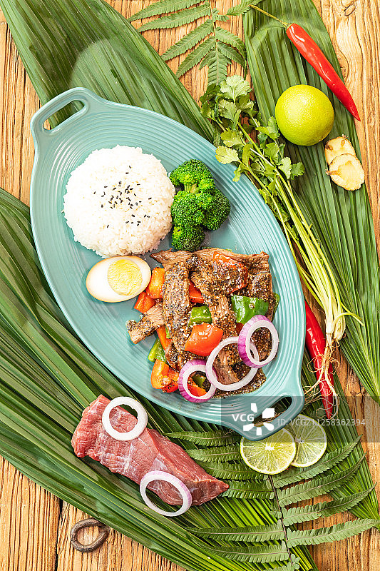 黑胡椒牛肉饭图片素材