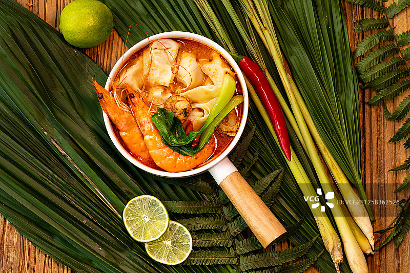 酸辣鲜虾抄手图片素材