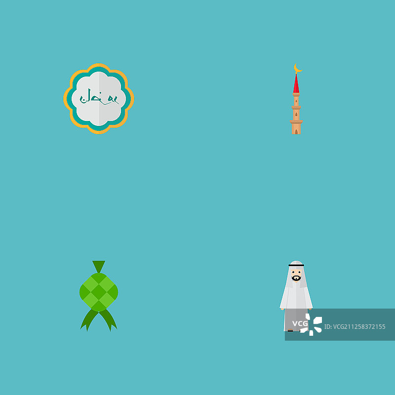 宗教图标扁平风格符号素材图片素材