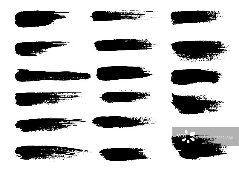 黑色标签的彩绘Grunge条纹图片素材