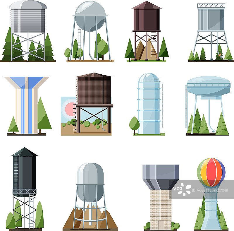 水塔储水罐图片素材