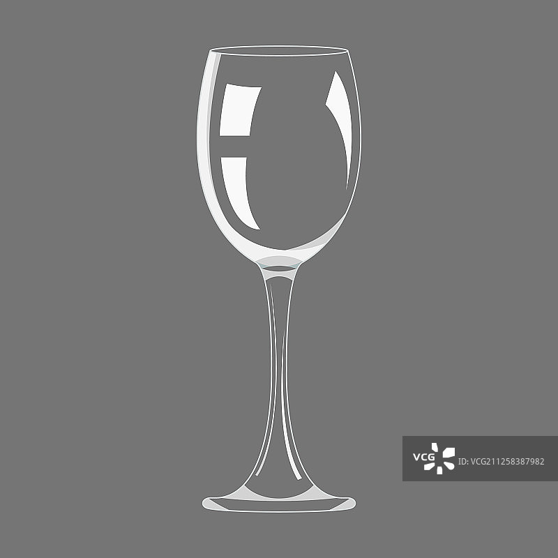 透明空酒杯设计图标图片素材