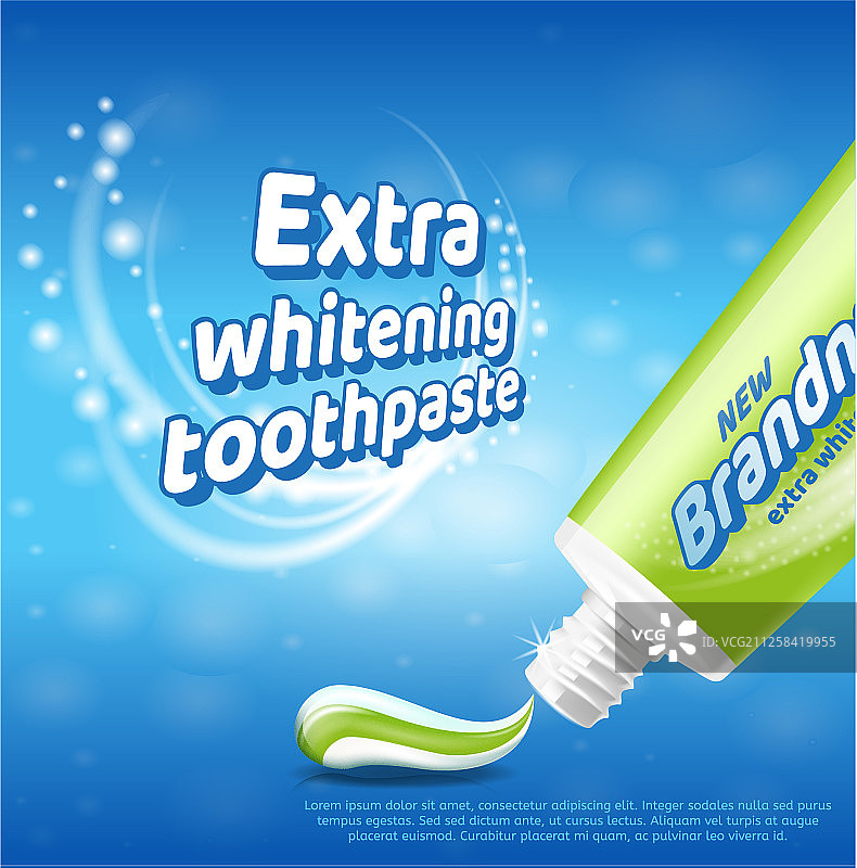 具有健康牙齿概念的特级美白牙膏图片素材