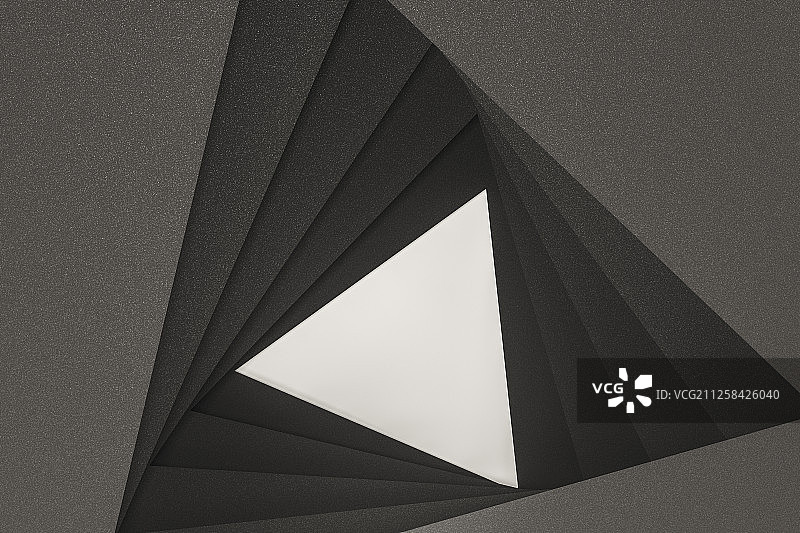 旋转的三角形卡纸背景 三维渲染图片素材