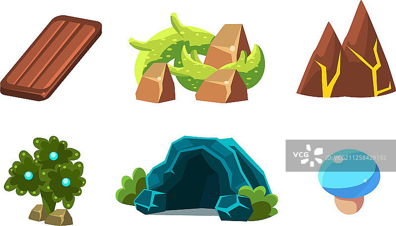 卡通景观元素合集图片素材