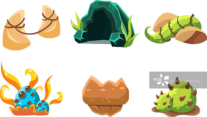 卡通景观元素合集图片素材