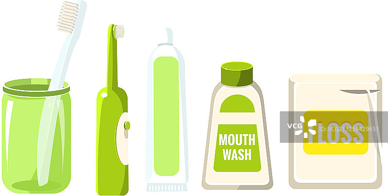 口腔护理和卫生产品系列图片素材