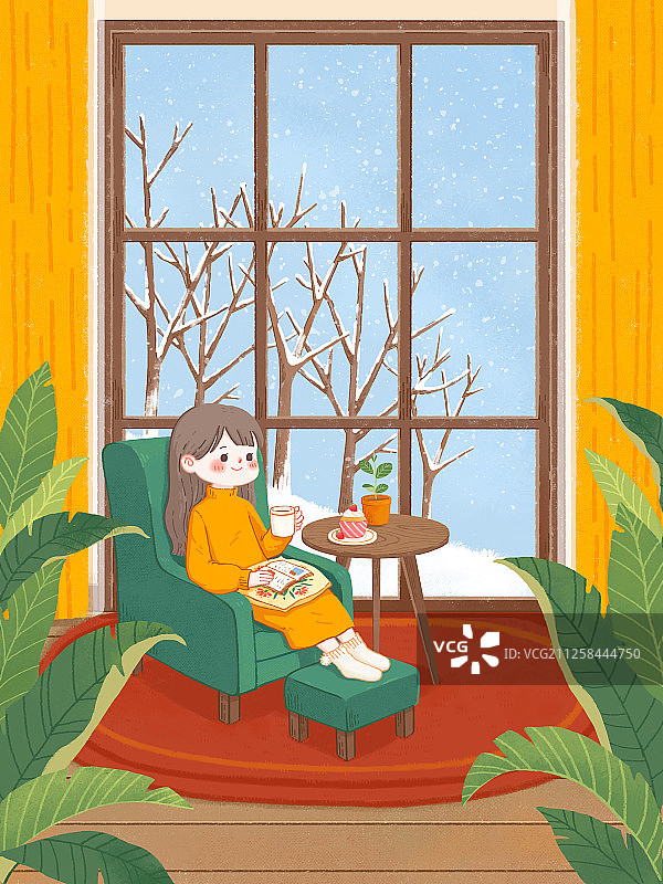 冬日悠闲图片素材